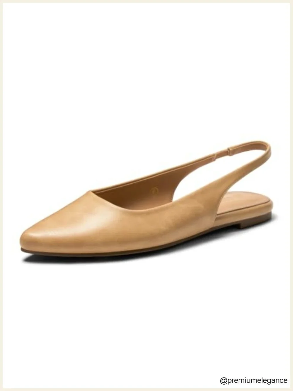 Slingback Ballet Flats Pointed Toe Cushioned Insole Work Dress Shoes